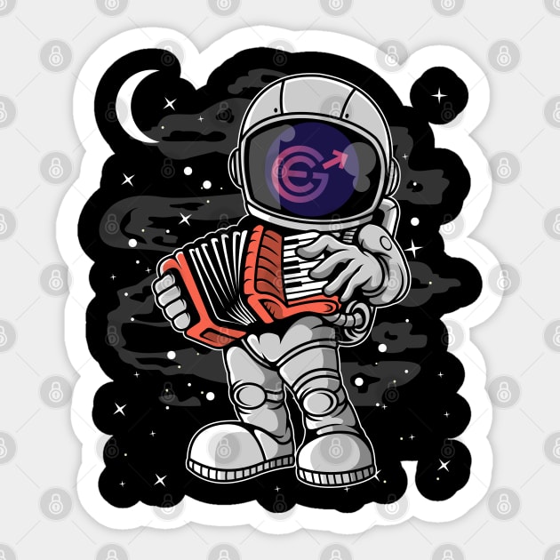 Astronaut Accordion Evergrow EGC Coin To The Moon Crypto Token Cryptocurrency Blockchain Wallet Birthday Gift For Men Women Kids Sticker by Thingking About